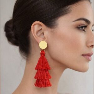J. Crew Tiered Tassel Earrings